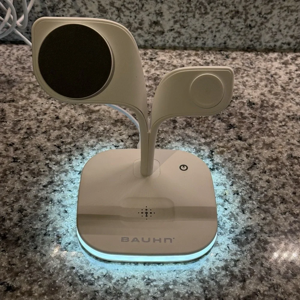 2 PACK‎ - 3 IN 1 WIRELESS CHARGING STATION YM-UD22 CHARGING CHARGER NIGHT LIGHT